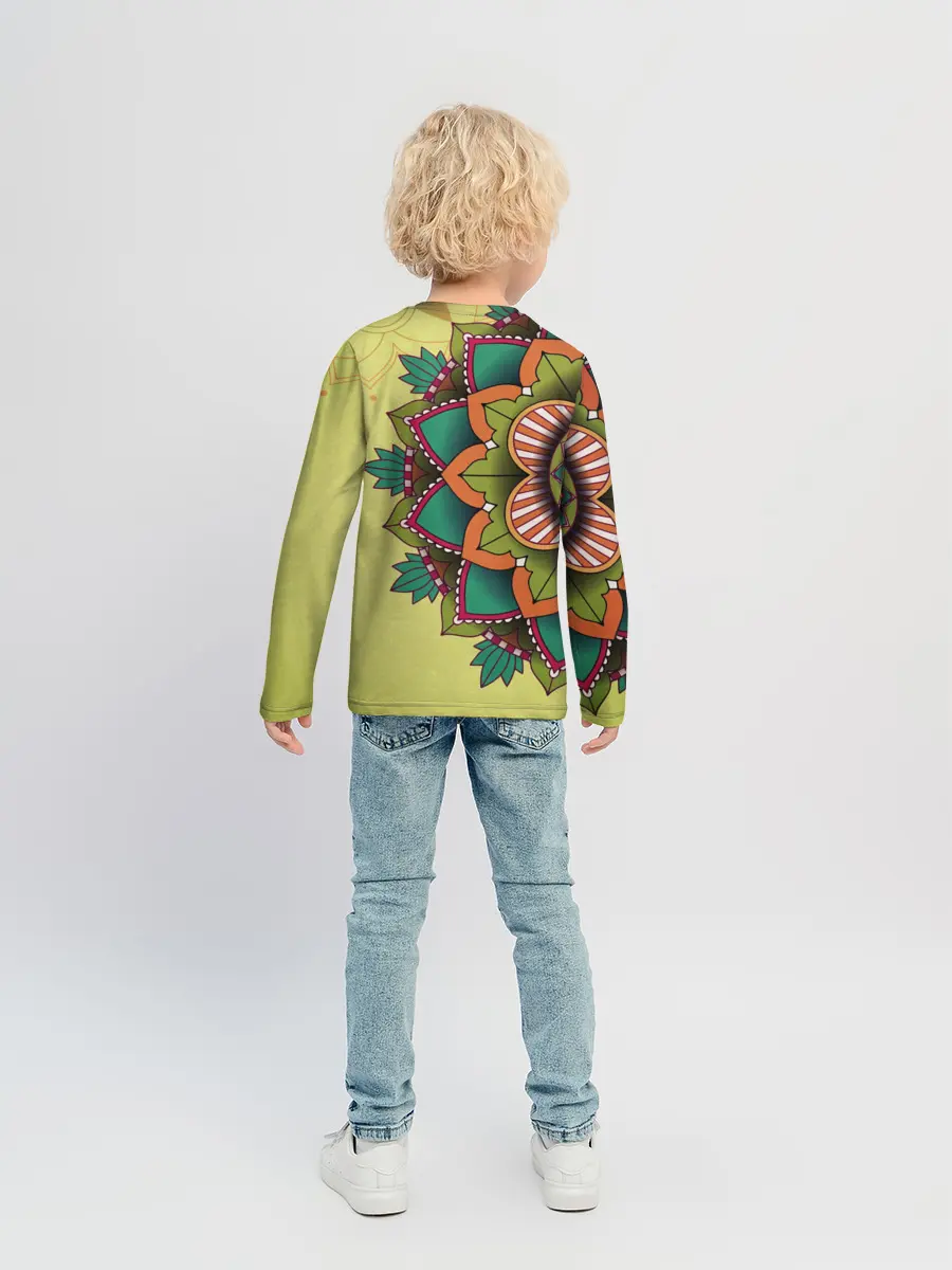 Детский лонгслив / мандала узор тату