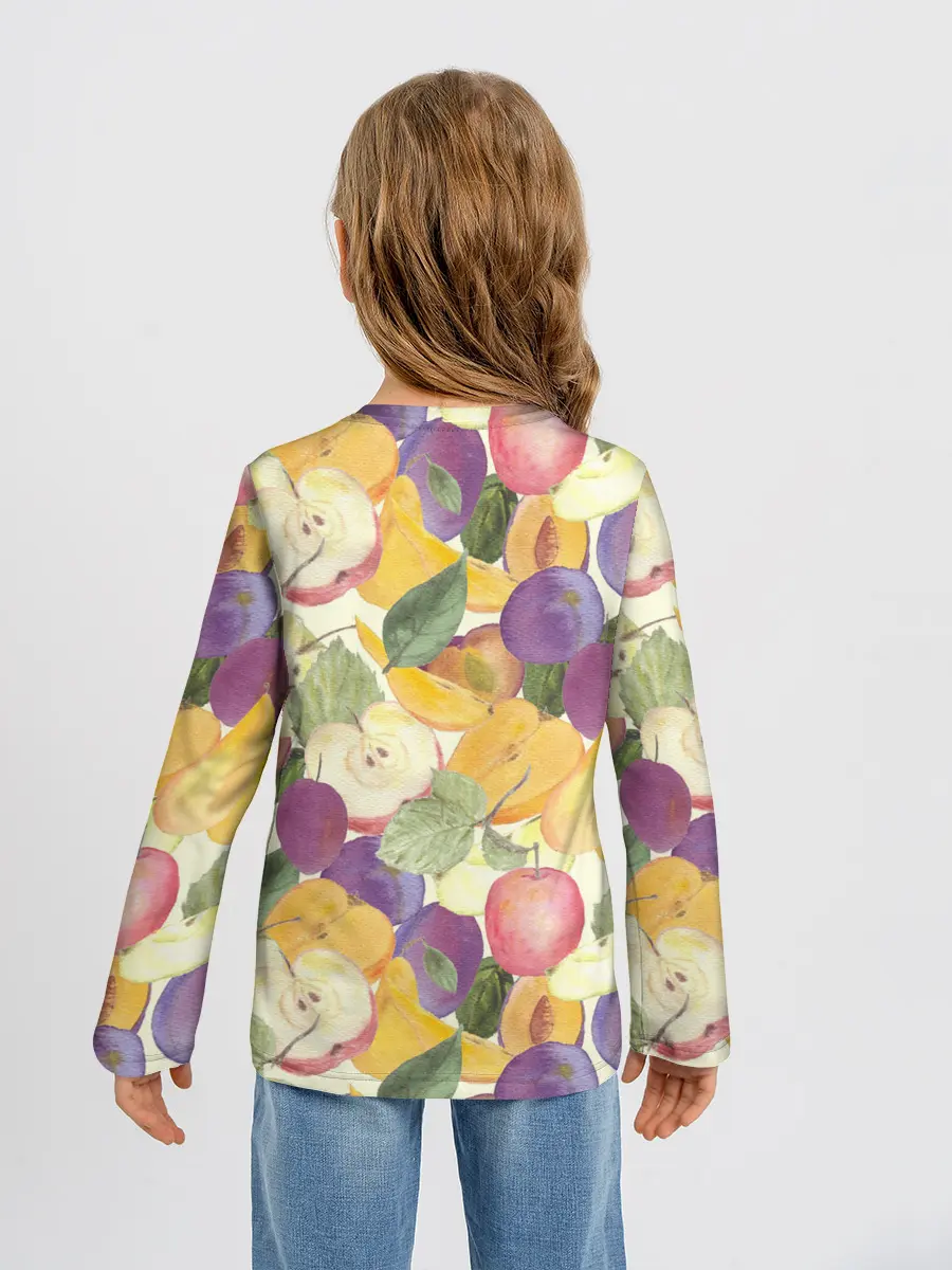 Детский лонгслив / Фрукты. Фруктовый сад