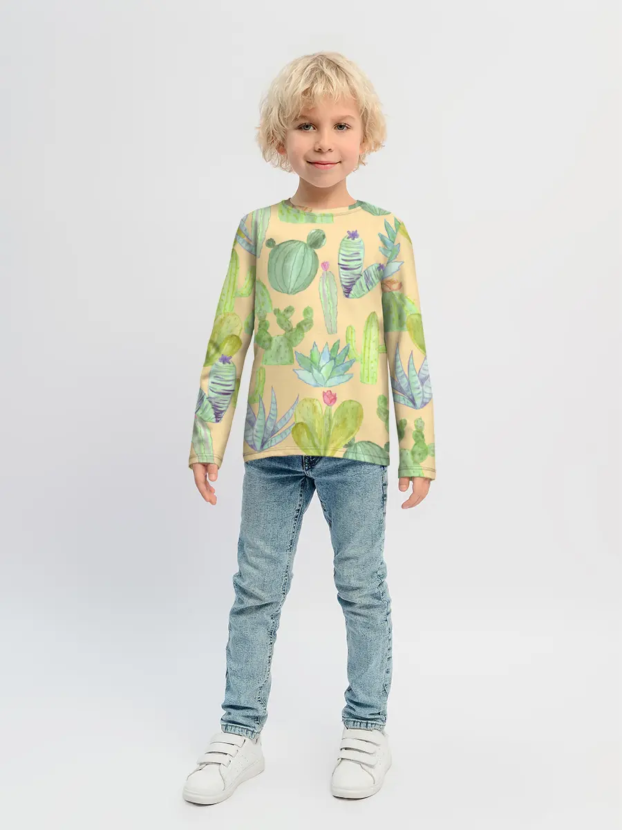 Детский лонгслив / Кактусы в пустыне