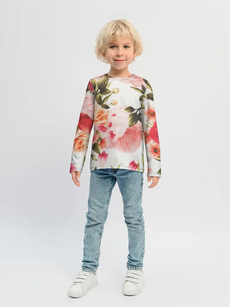 Детский лонгслив / Нежный букет