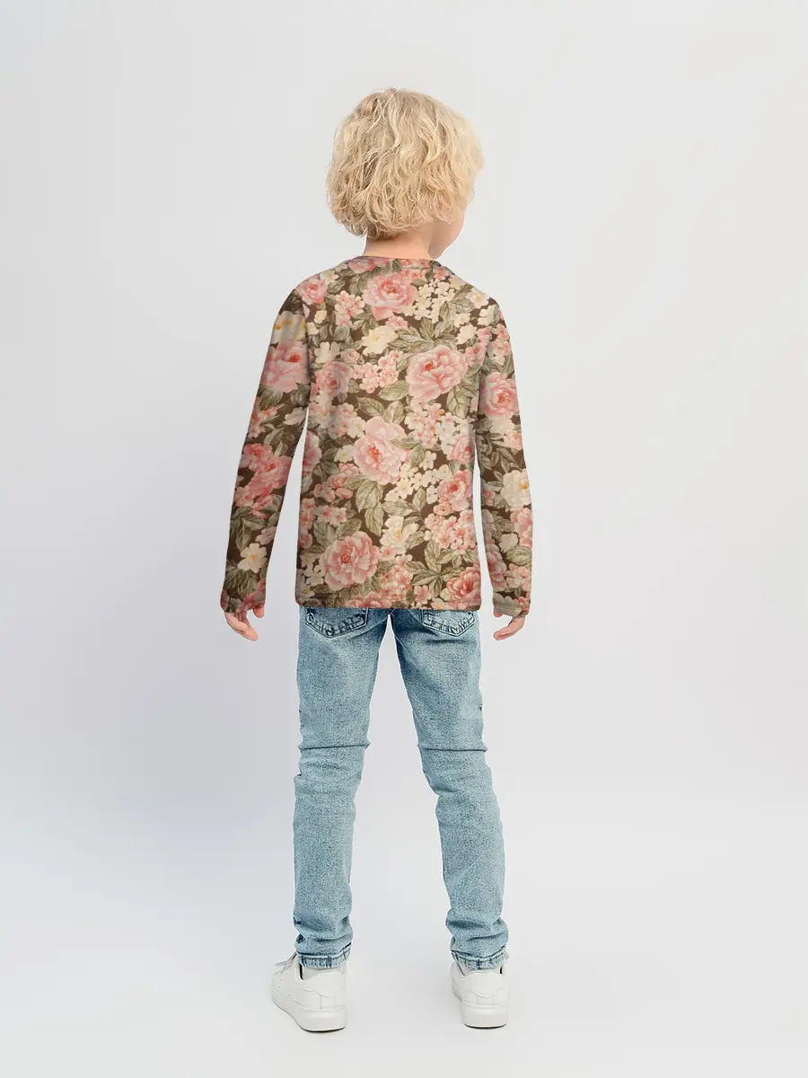 Детский лонгслив / Розовая поляна