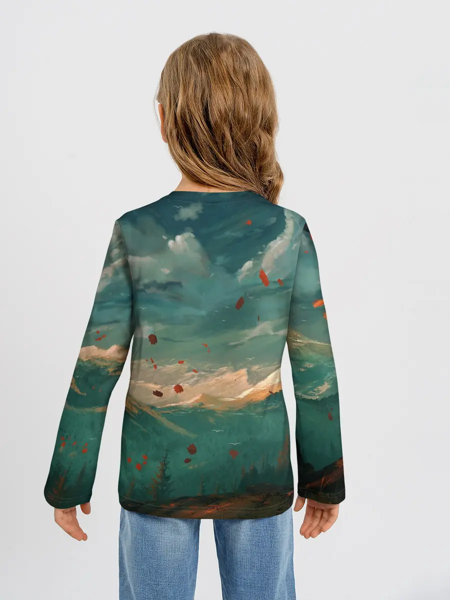 Детский лонгслив / Горы