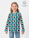 Детский лонгслив / Глаза паттерн