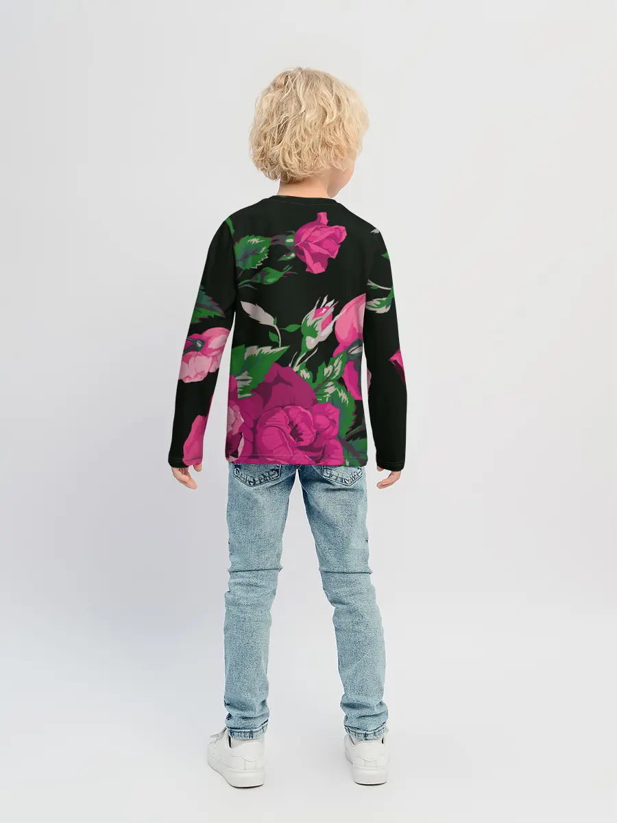 Детский лонгслив / Розы