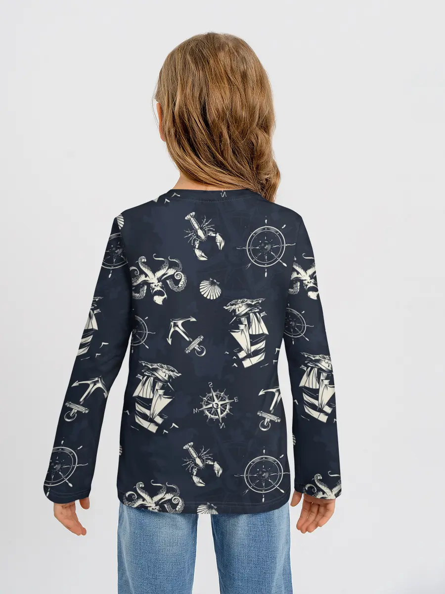 Детский лонгслив / Nautical art