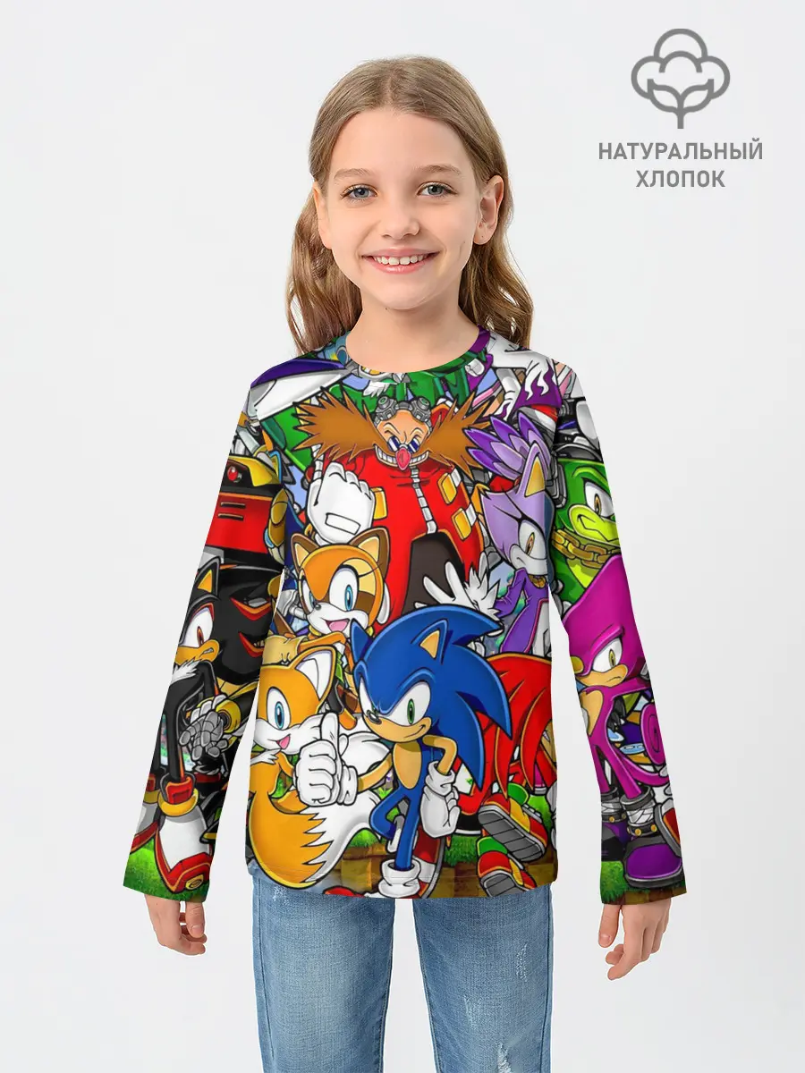Детский лонгслив / Sonic.