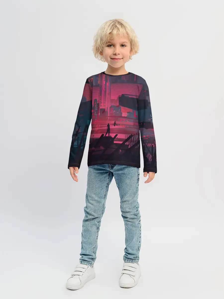 Детский лонгслив / Город Будущего