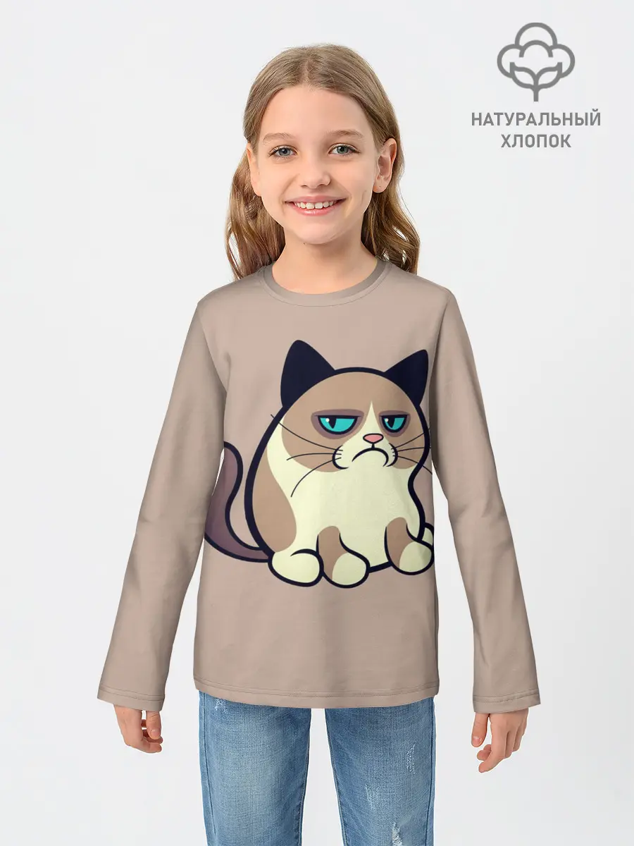 Детский лонгслив / Великий Grumpy Cat