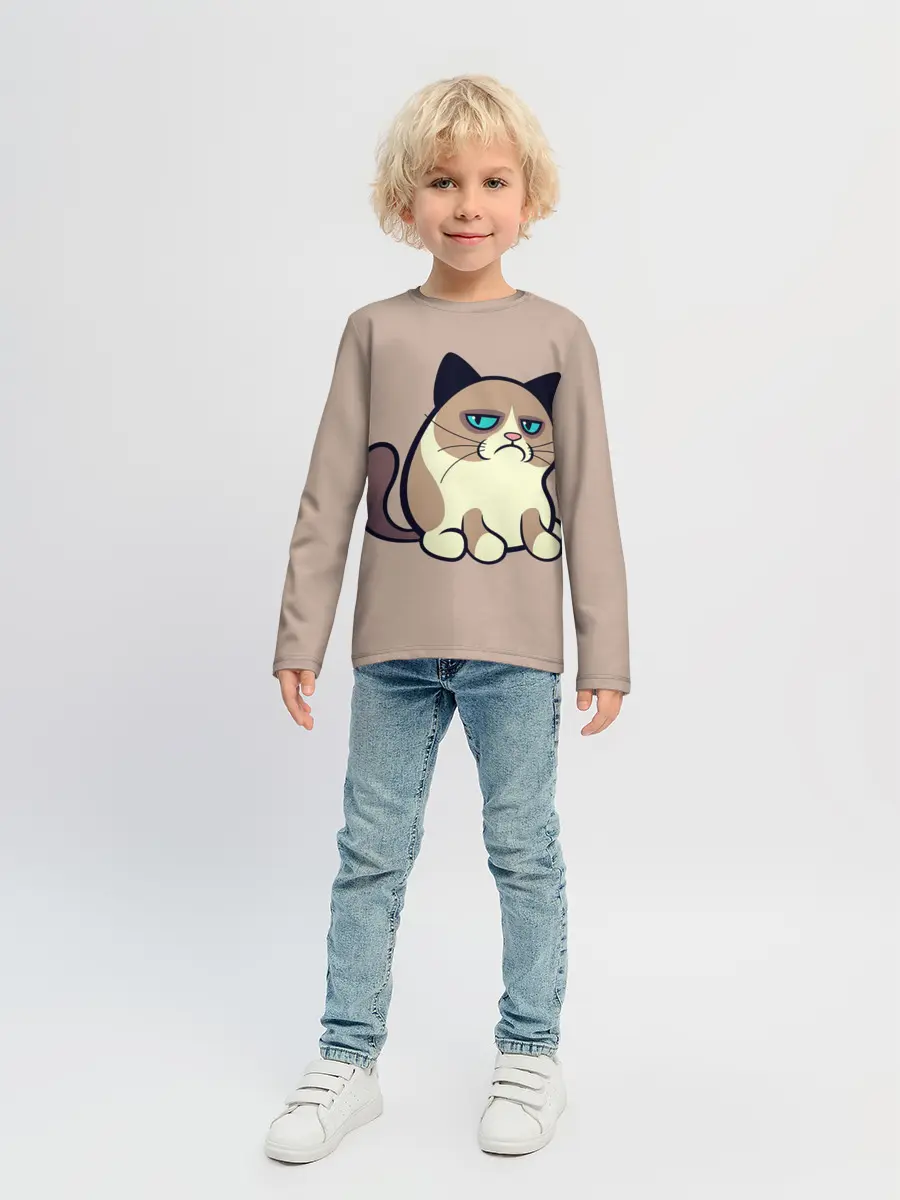 Детский лонгслив / Великий Grumpy Cat