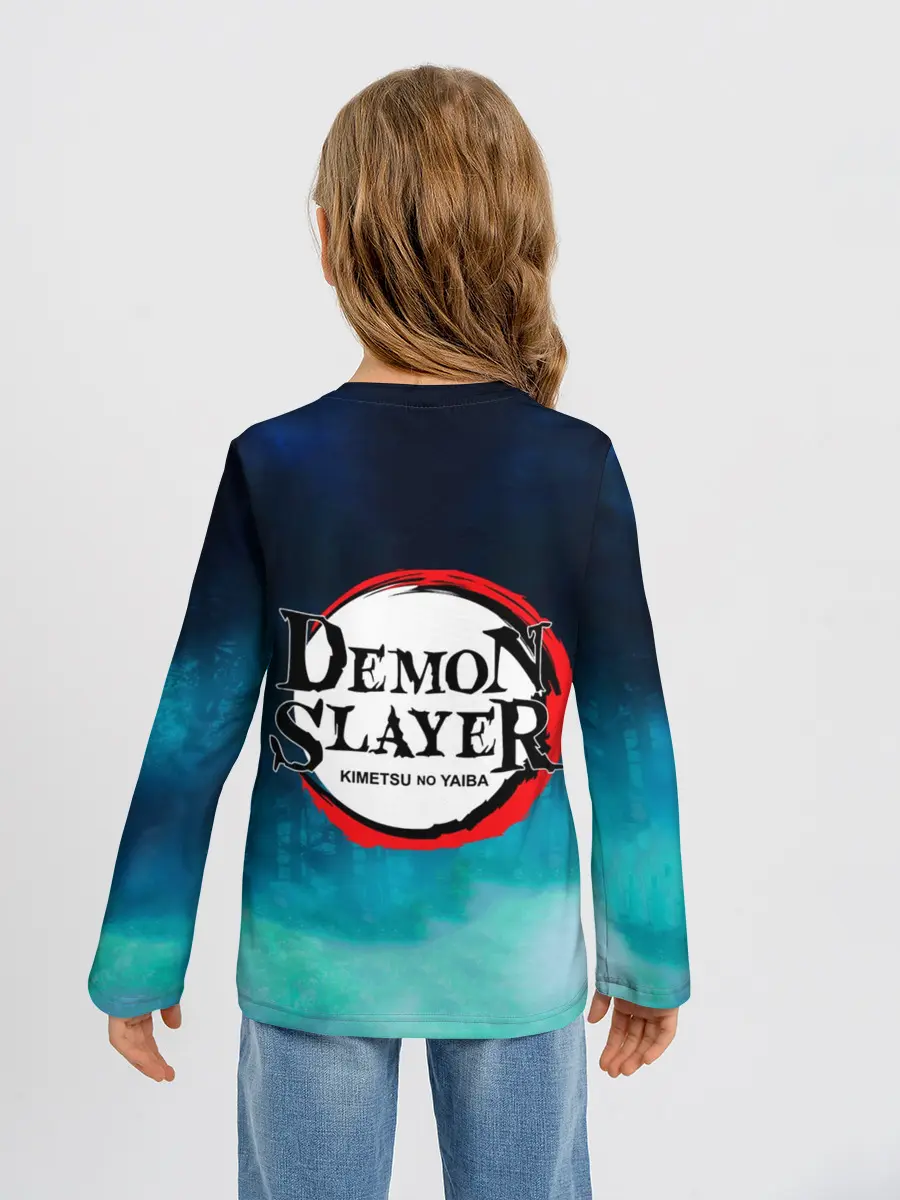 Детский лонгслив / Убийца демонов милые брат и сестра