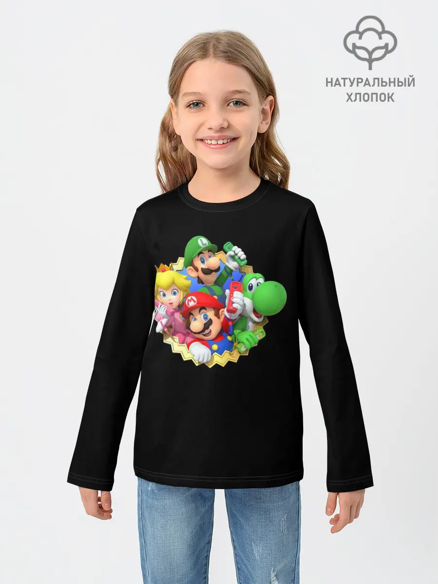 Детский лонгслив / Марио