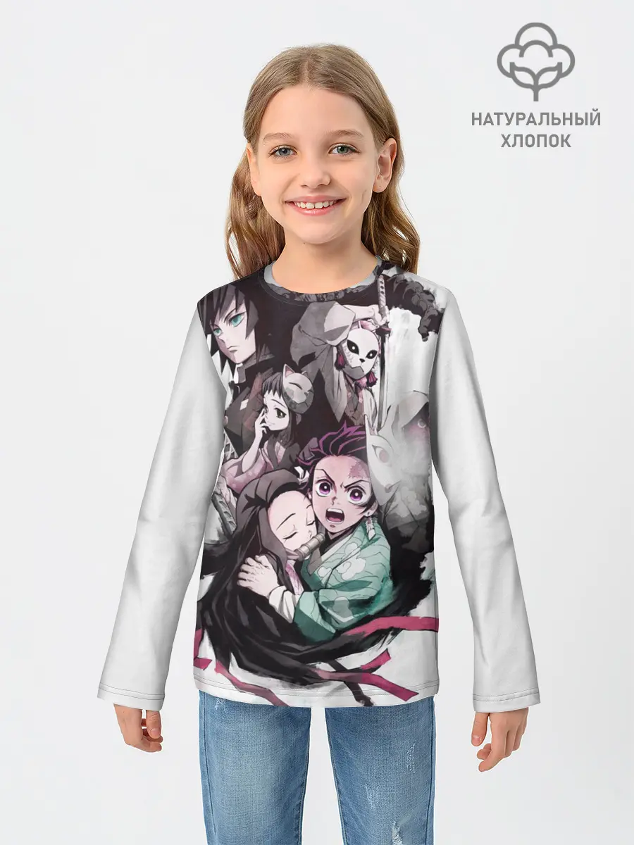 Детский лонгслив / Убийца Демонов постер