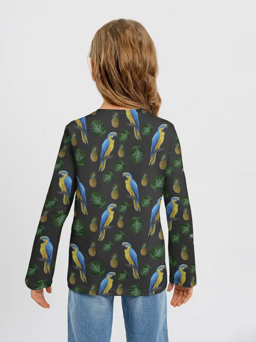 Детский лонгслив / Попугай Ара