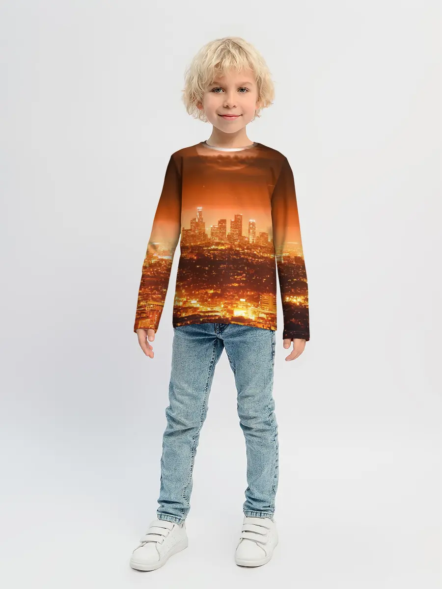 Детский лонгслив / ночной город