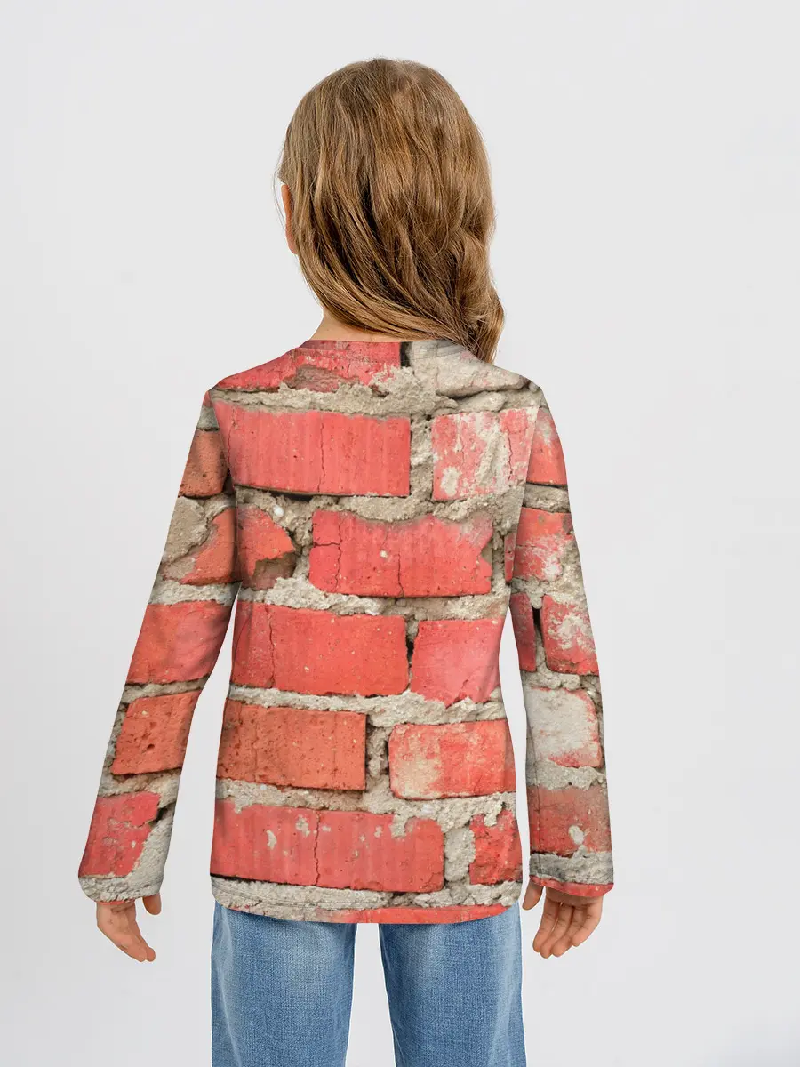 Детский лонгслив / Кирпичная стена