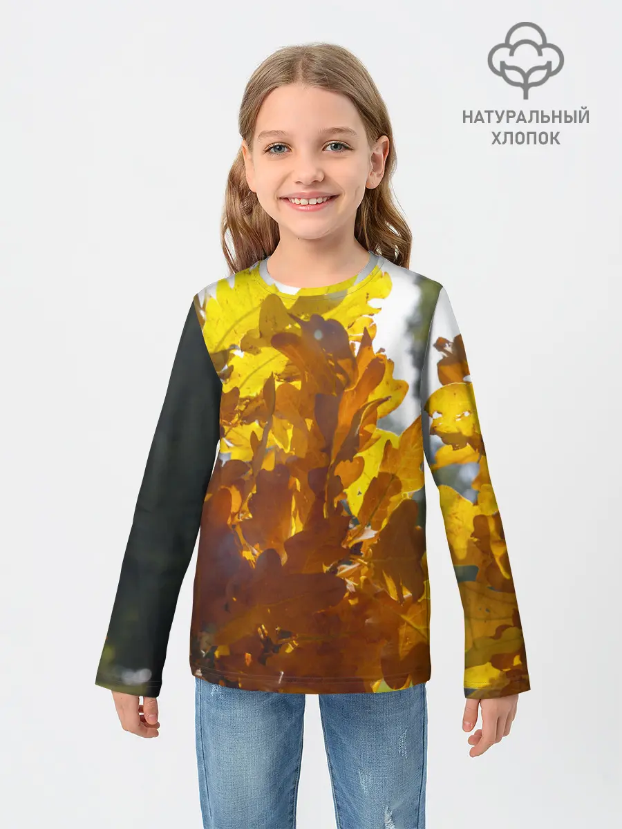 Детский лонгслив / Букет из осенних листьев