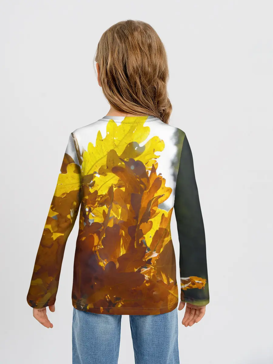 Детский лонгслив / Букет из осенних листьев