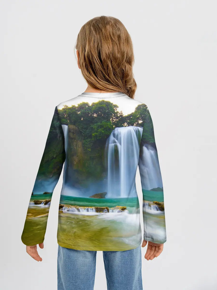 Детский лонгслив / водопад
