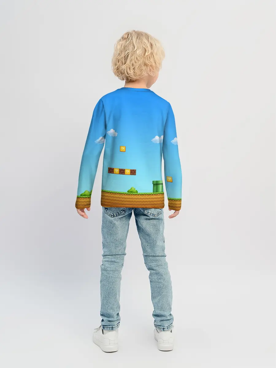 Детский лонгслив / Mario
