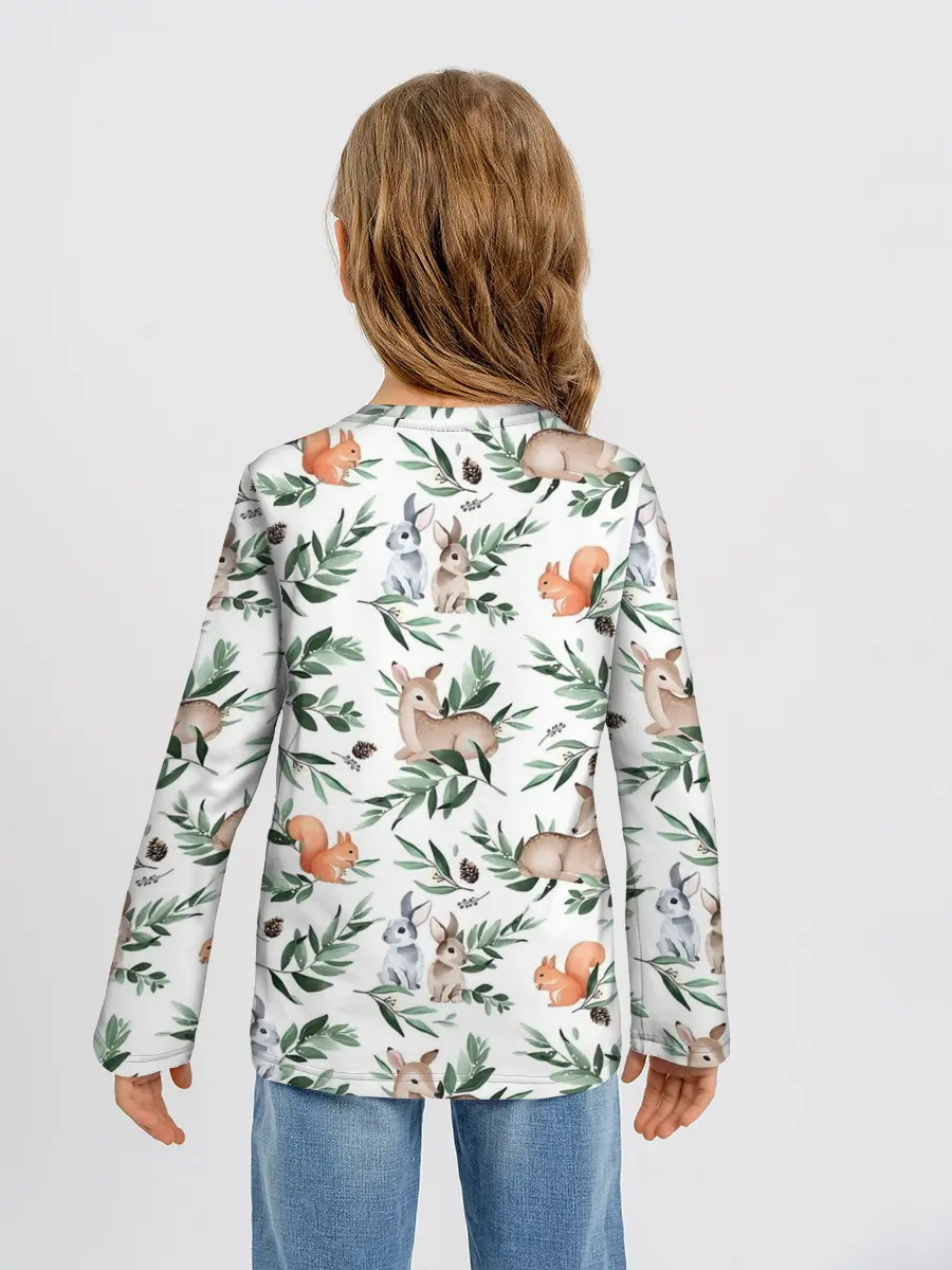 Детский лонгслив / Лесные животные