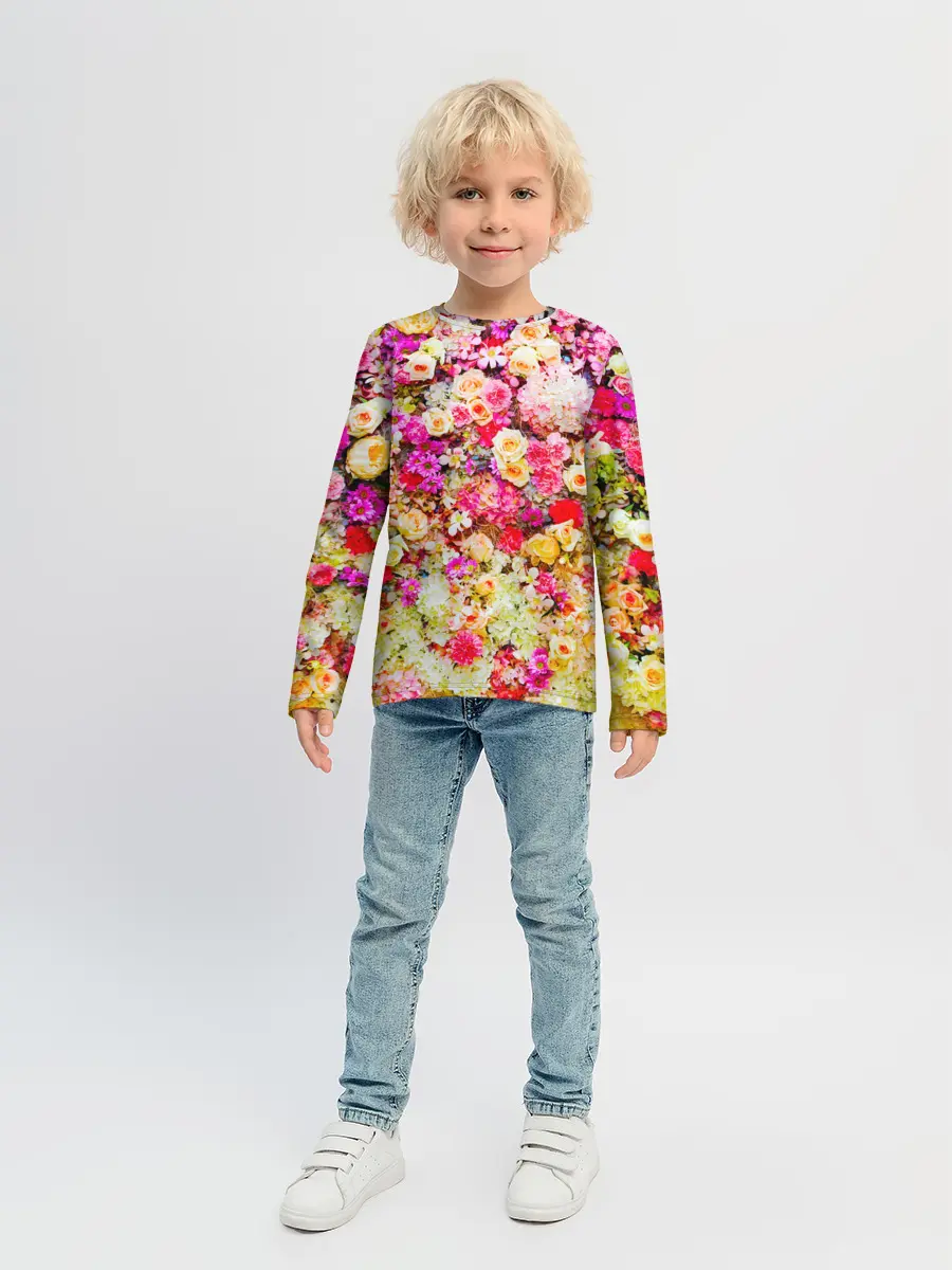 Детский лонгслив / Цветы