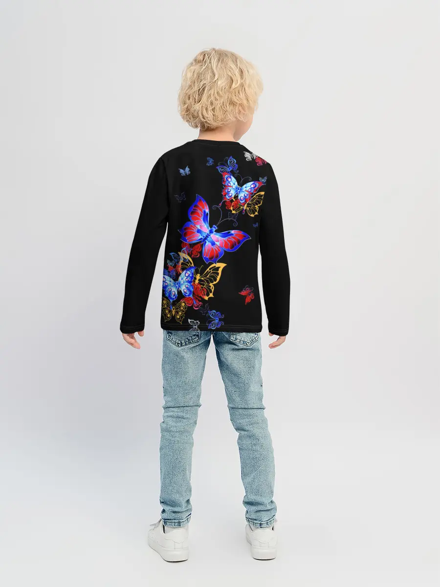 Детский лонгслив / Поцелуй бабочек