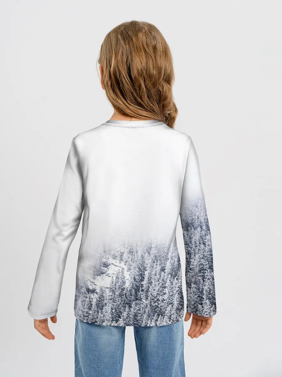 Детский лонгслив / зимний лес
