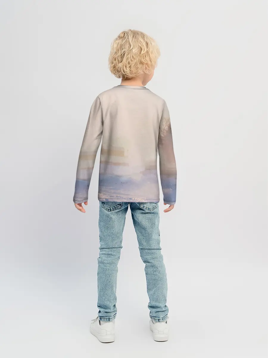 Детский лонгслив / Белая лошадь