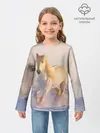 Детский лонгслив / Белая лошадь