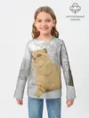 Детский лонгслив / Кот и снег