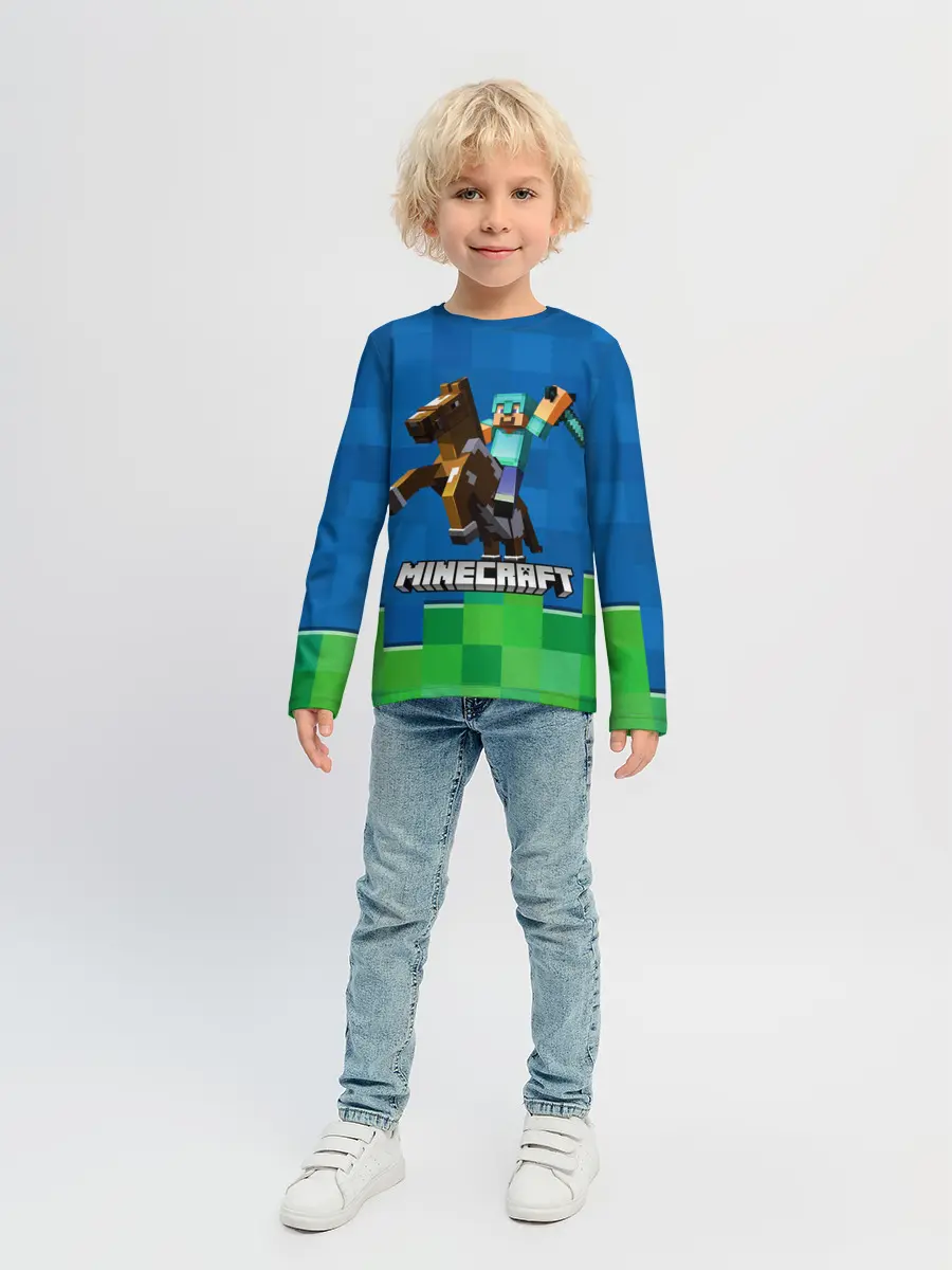 Детский лонгслив / Minecraft / Майнкрафт