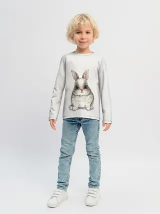 Детский лонгслив / зайка