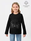 Детский лонгслив / черный кот