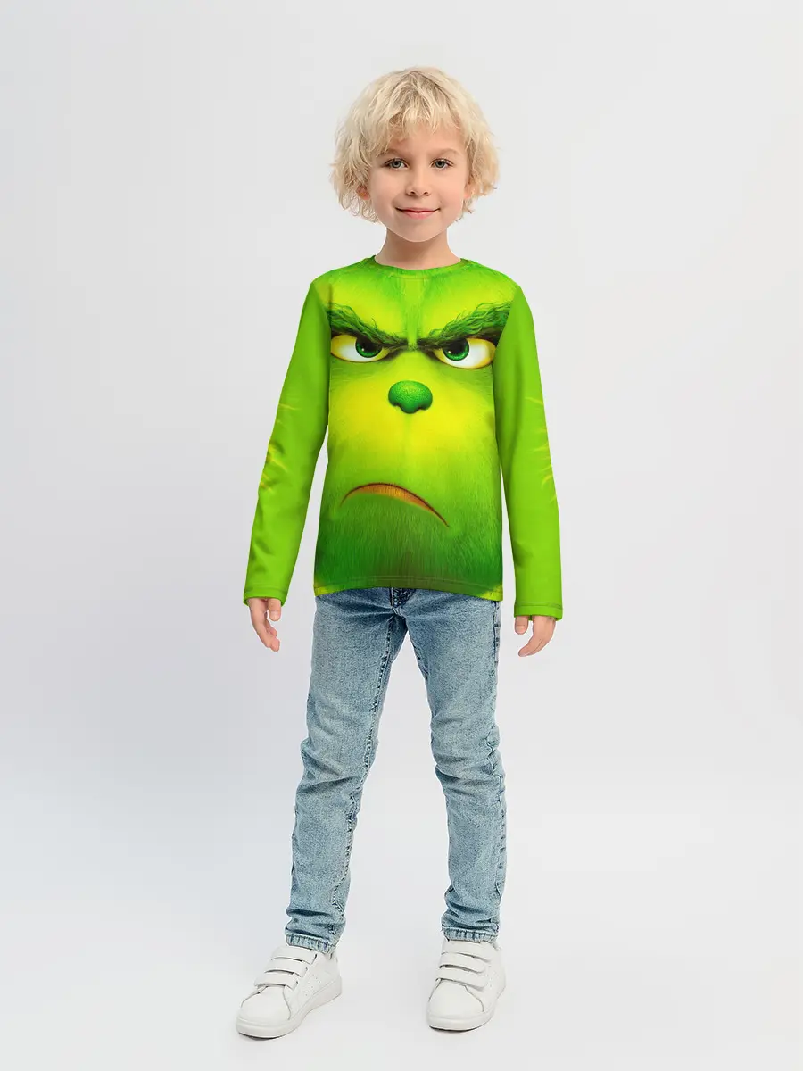 Детский лонгслив / Гринч 3D/ The Grinch