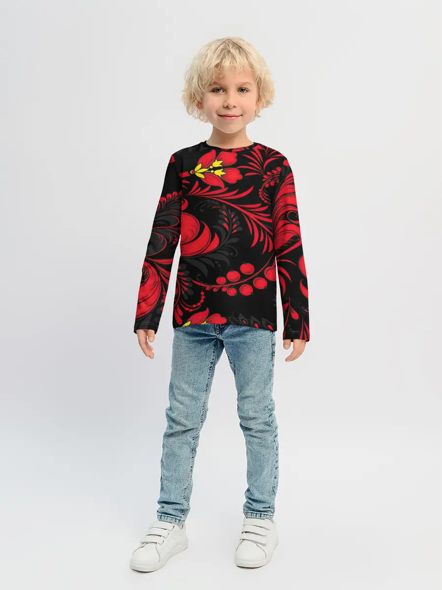Детский лонгслив / Хохлома