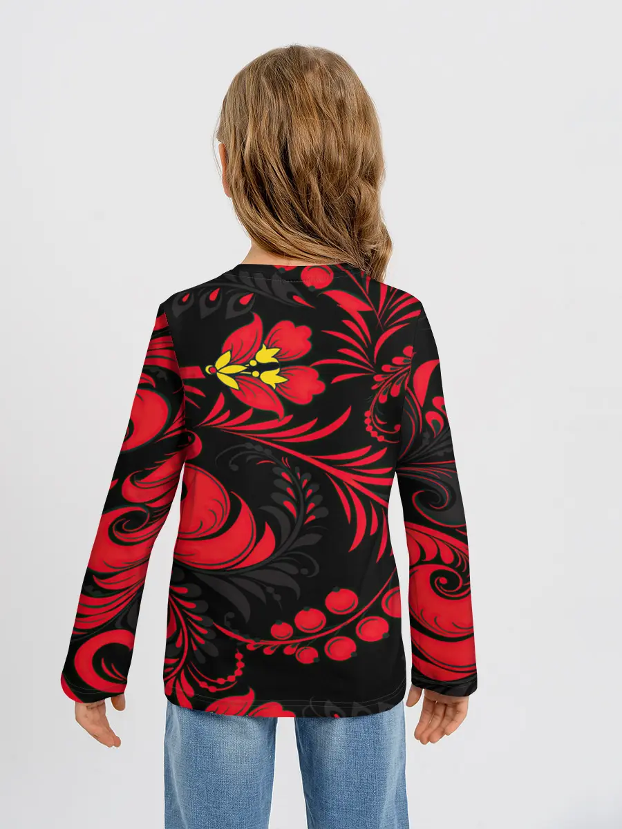 Детский лонгслив / Хохлома