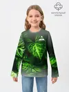 Детский лонгслив / Листья зеленые CODE ERROR 404