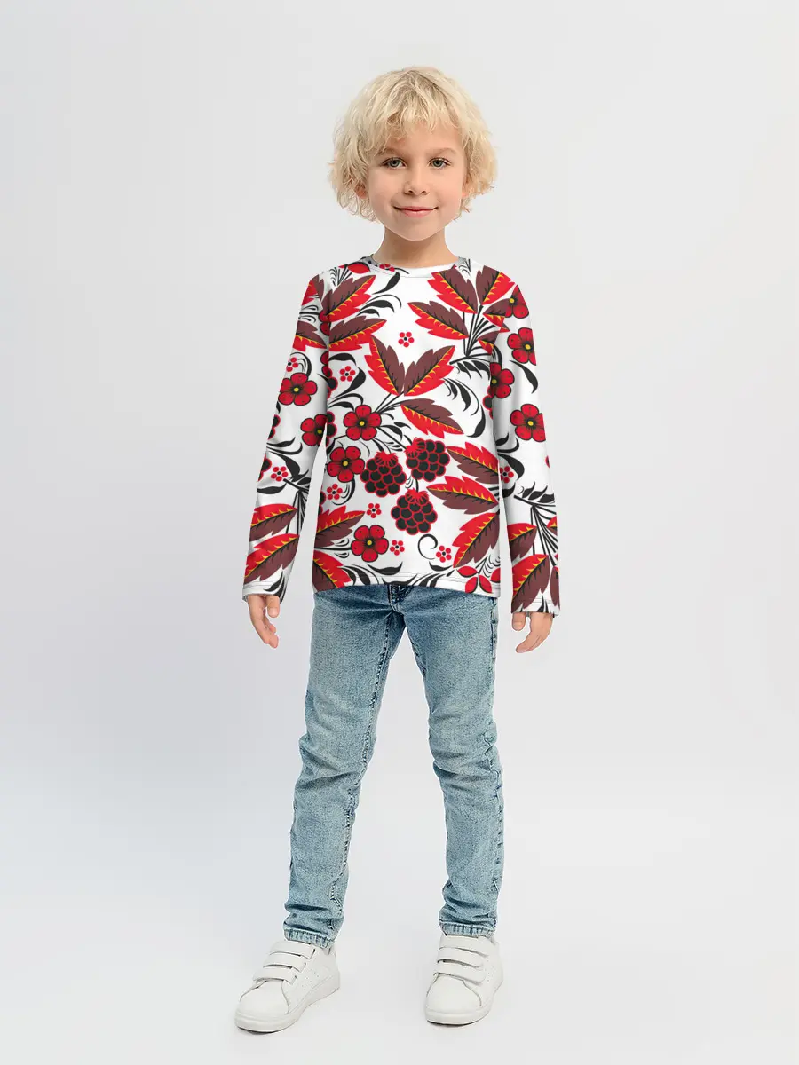 Детский лонгслив / Хохлома