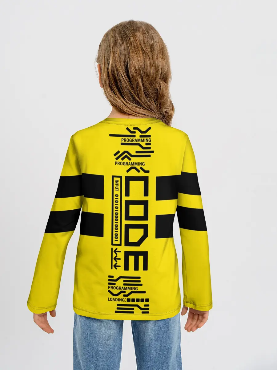 Детский лонгслив / КОД,программирование,code
