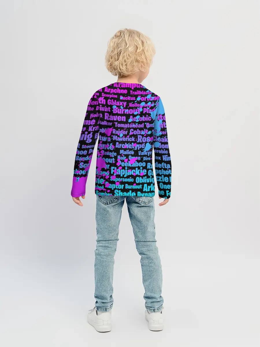 Детский лонгслив / Fortnite Names