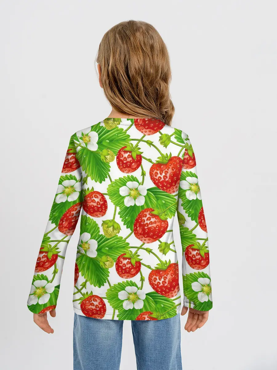 Детский лонгслив / Земляника