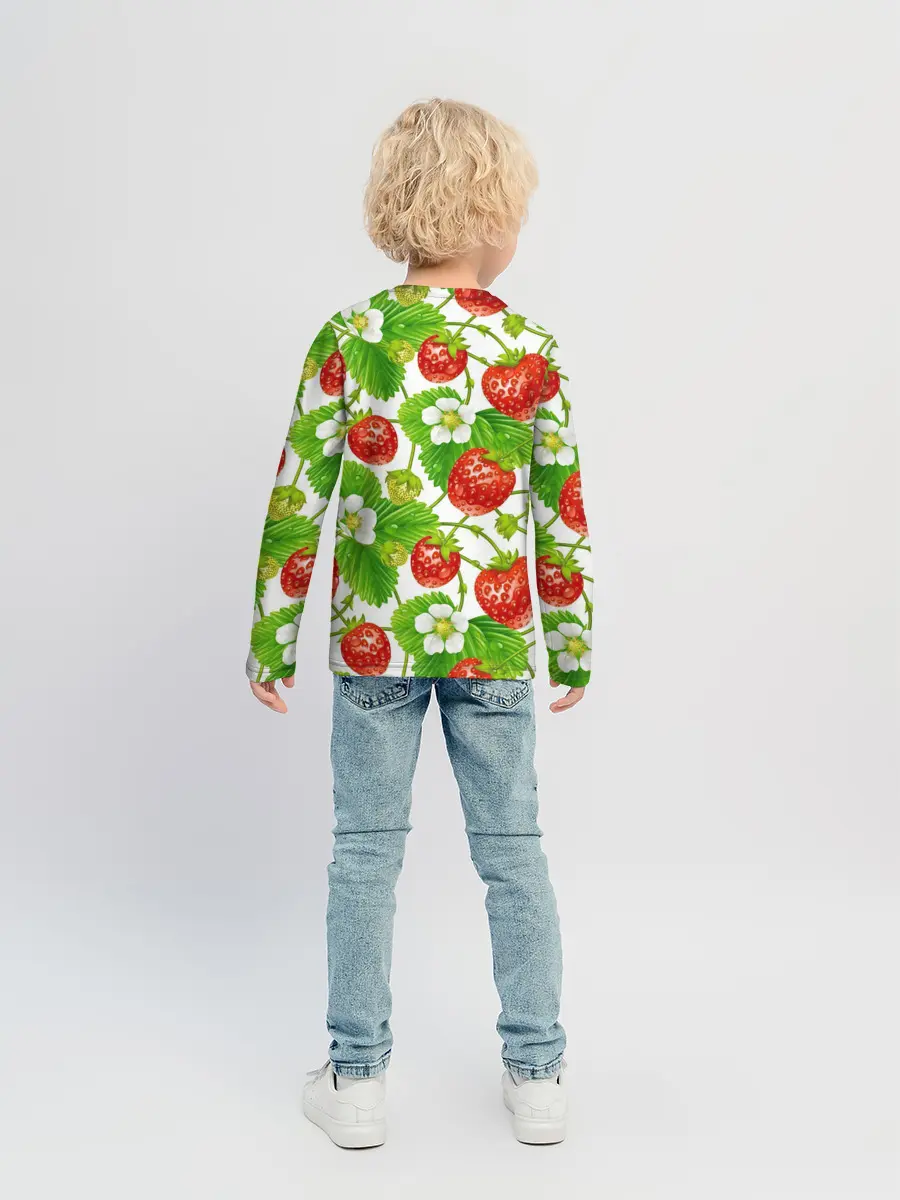 Детский лонгслив / Земляника