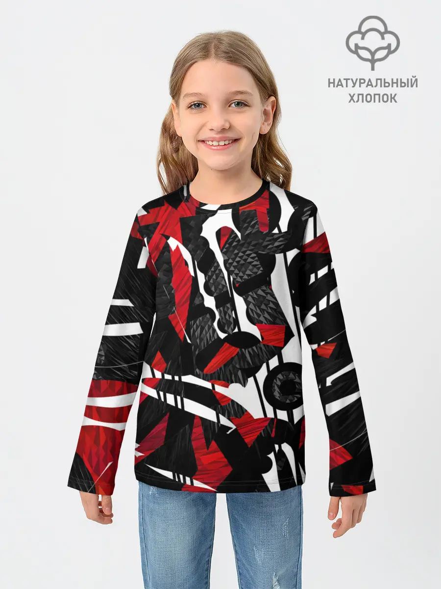 Детский лонгслив / Abstract art