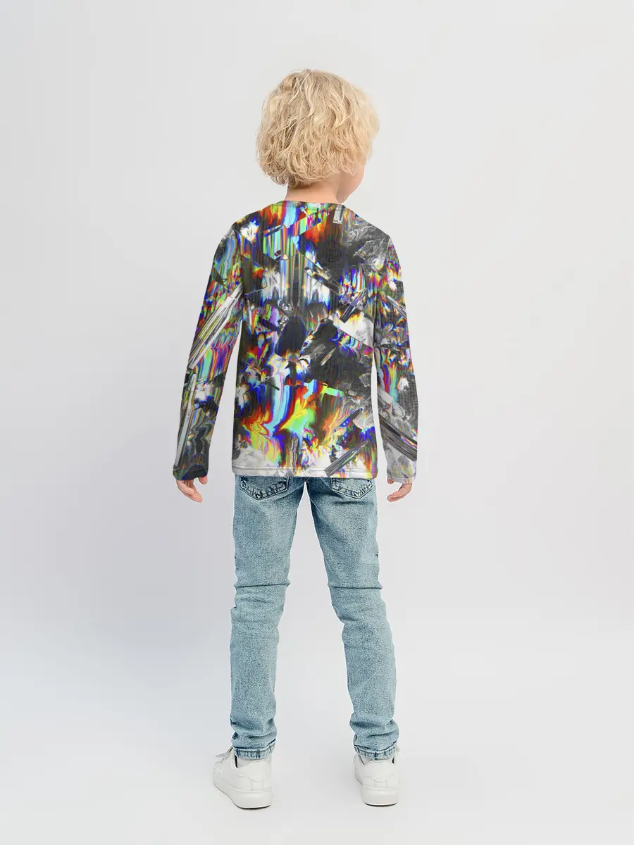 Детский лонгслив / Gasoline stains abstraction