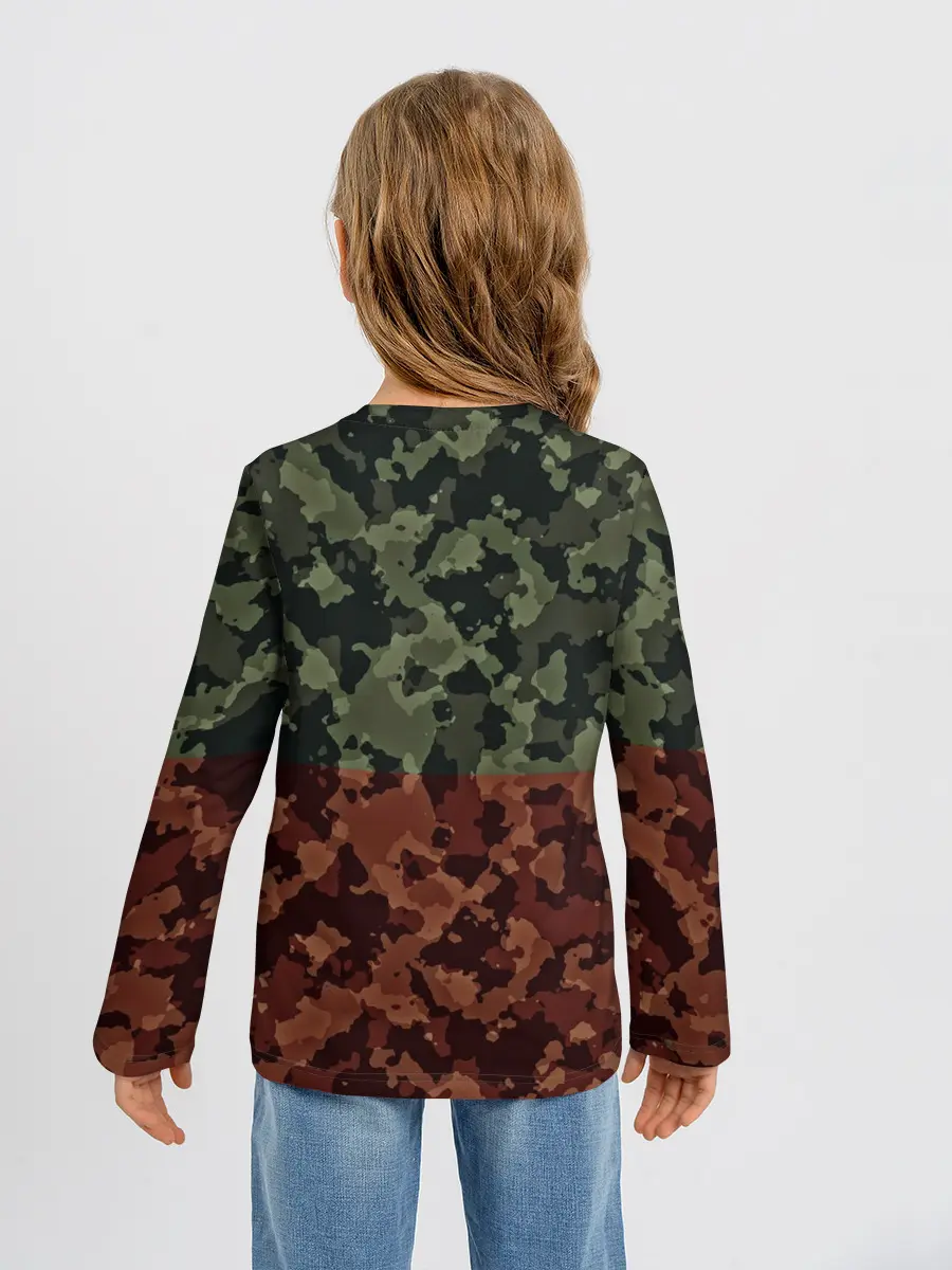 Детский лонгслив / Двойной камуфляж
