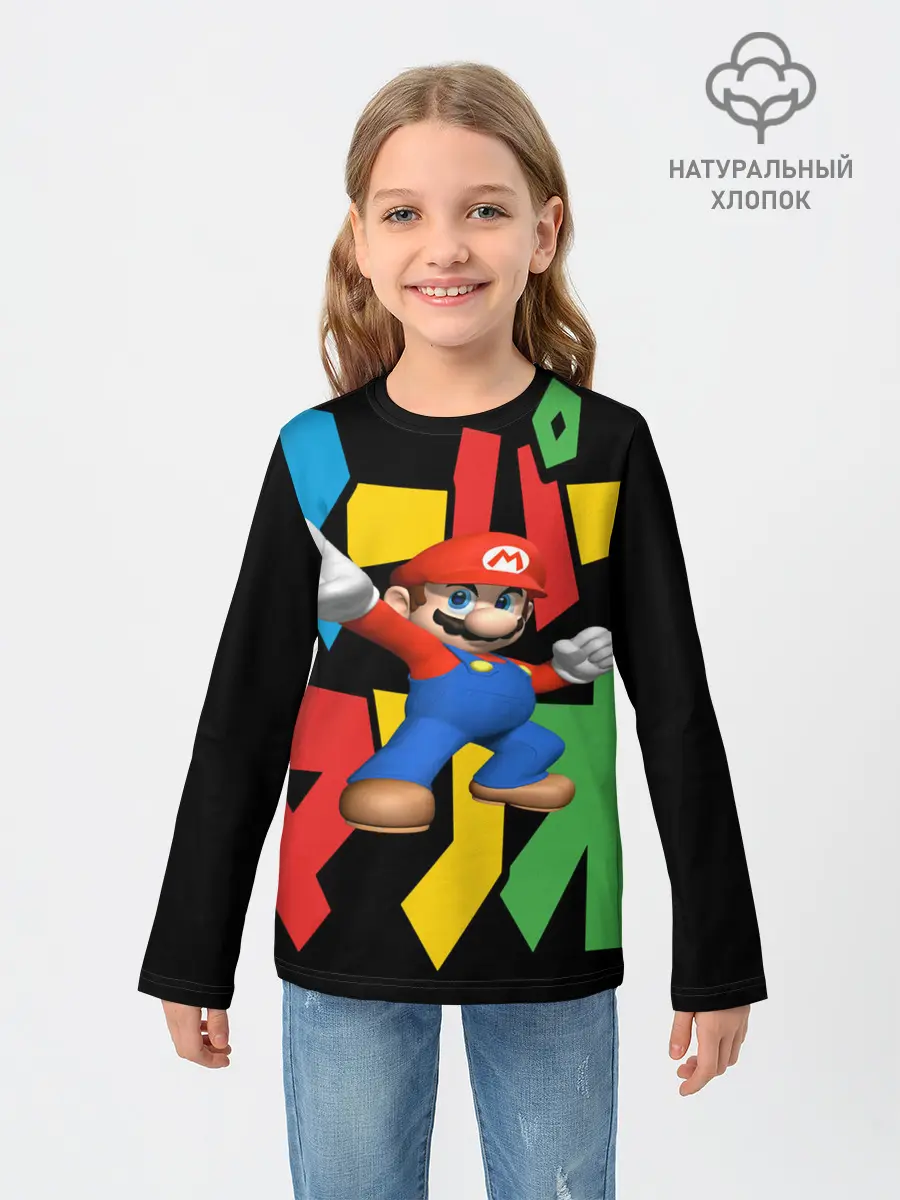 Детский лонгслив / mario
