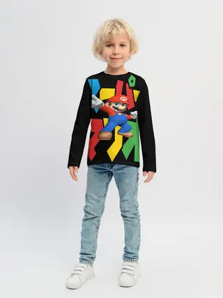 Детский лонгслив / mario