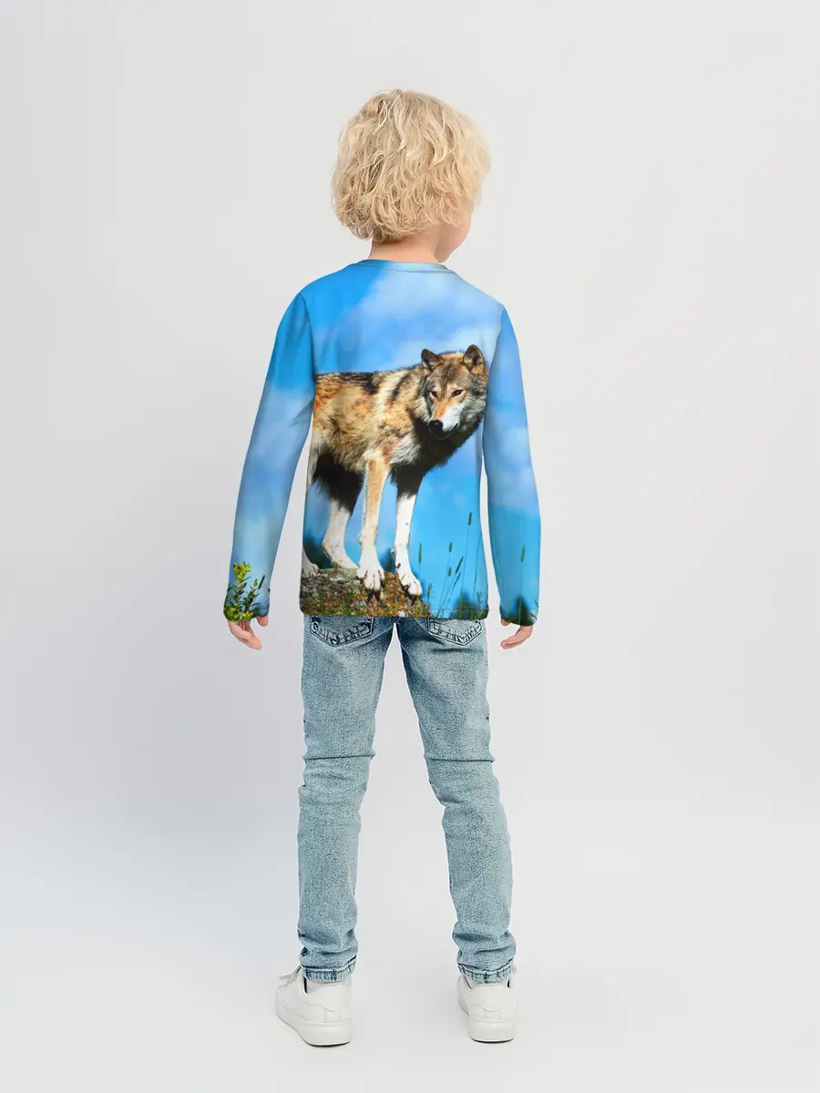 Детский лонгслив / Волк