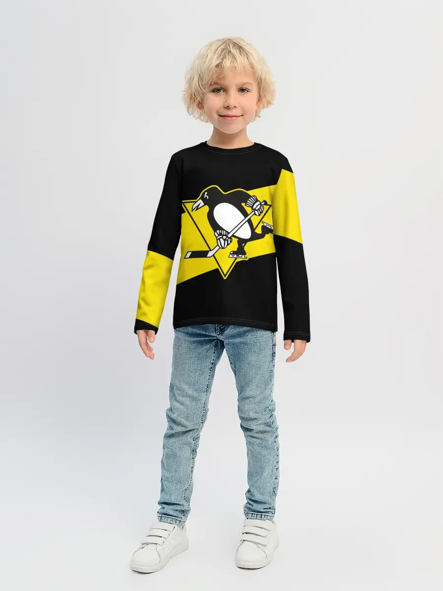 Детский лонгслив / Питтсбург Пингвинз