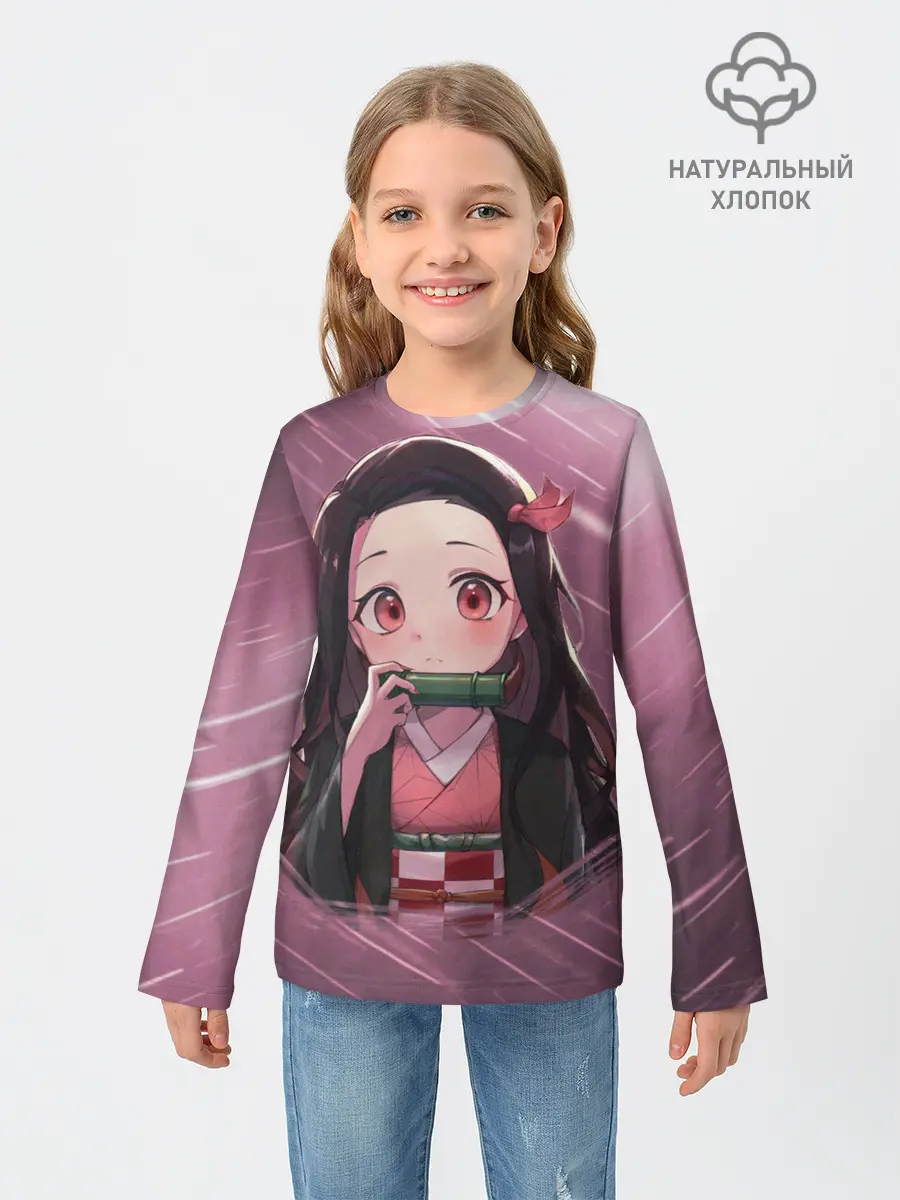 Детский лонгслив / Незуко Камадо